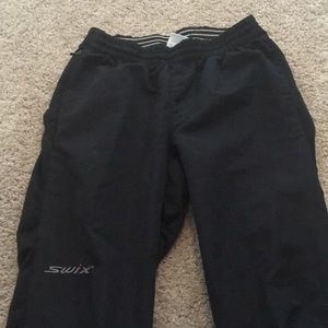 black swix pants